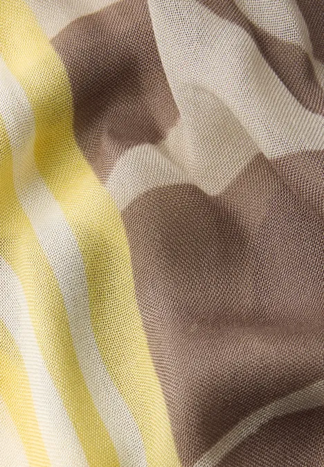 Gemusterter Loop Schal light terra mocha