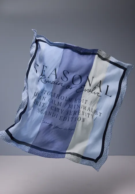 Sjaal met patroon bonnet blue Sjaal met patroon bonnet blue