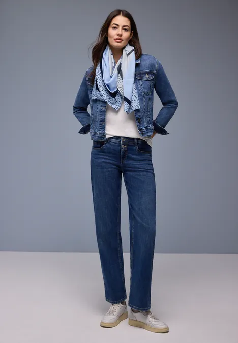 Sjaal met patroon bonnet blue Sjaal met patroon bonnet blue