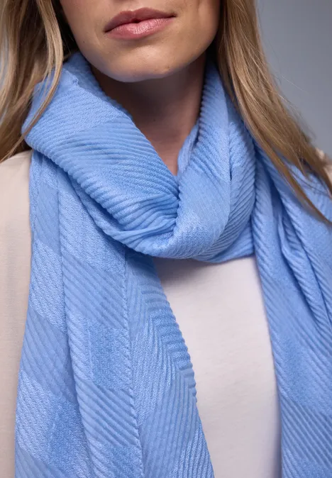 Gestreepte sjaal bonnet blue Gestreepte sjaal bonnet blue