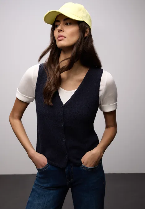 Kap met gewassen look bloom yellow