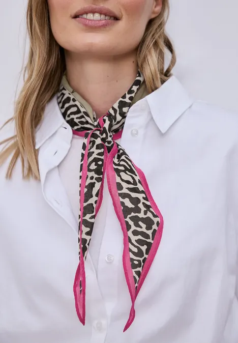 Ruitvormige bandana met patroonmix timeless beige Ruitvormige bandana met patroonmix timeless beige