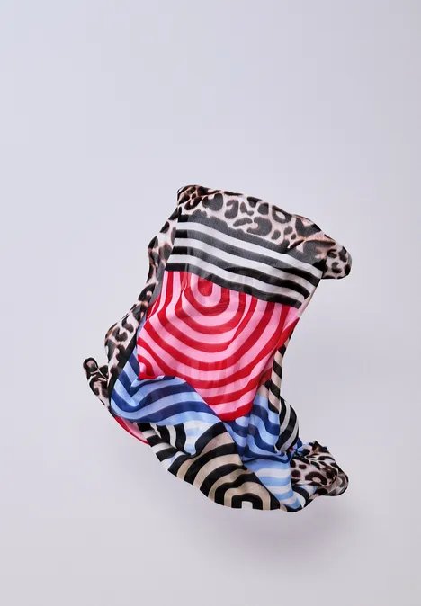 Streepjesdoek met leeuwendetails multicolor