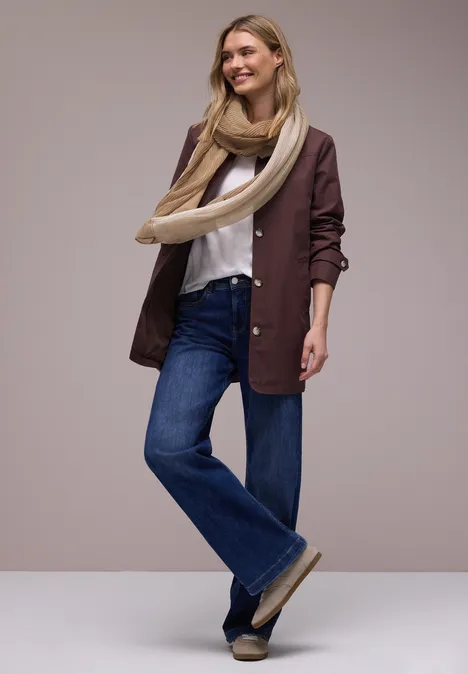 Sjaal met kleurverloop hatch brown