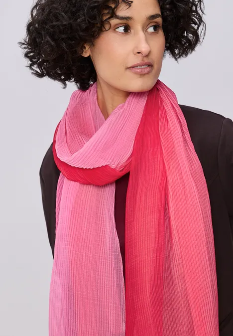 Sjaal met kleurverloop salsa red