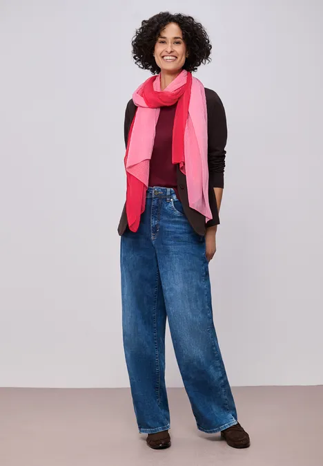 Sjaal met kleurverloop salsa red