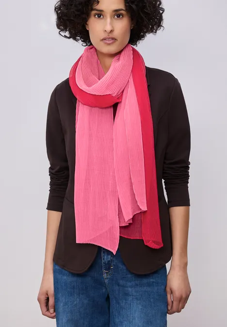 Sjaal met kleurverloop salsa red