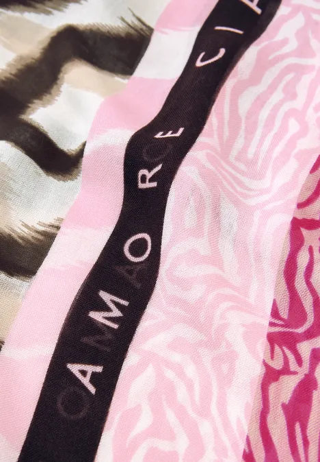 Modal lussjaal met patroonmix magenta dream Modal lussjaal met patroonmix magenta dream