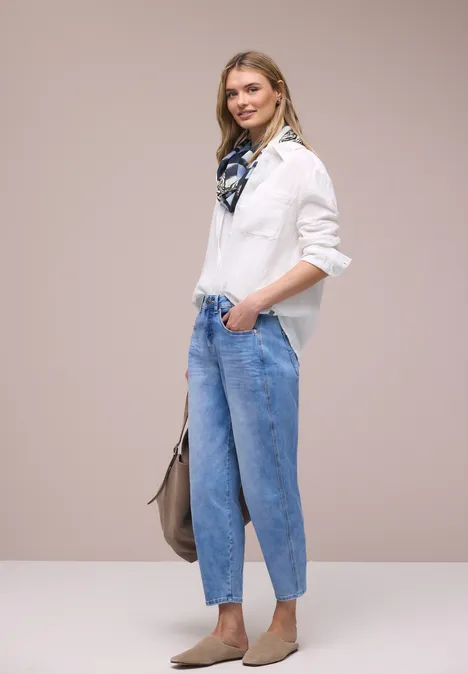 Modal lussjaal met patroonmix drift blue Modal lussjaal met patroonmix drift blue