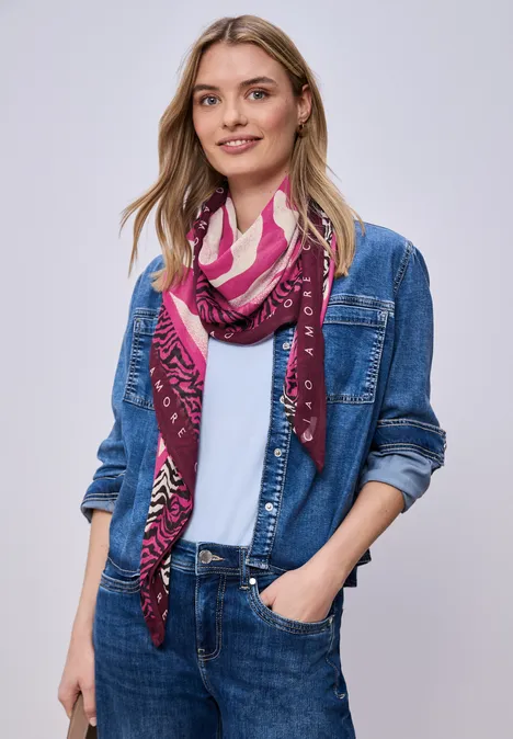 Modal sjaal met zebraprint magenta dream Modal sjaal met zebraprint magenta dream