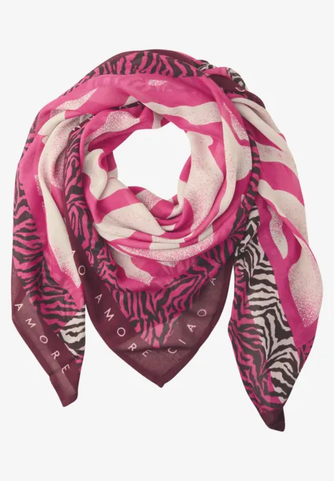 Modal sjaal met zebraprint magenta dream Modal sjaal met zebraprint magenta dream