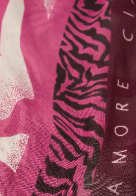Modal sjaal met zebraprint magenta dream Modal sjaal met zebraprint magenta dream