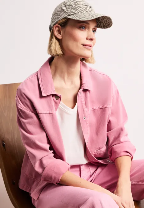 Casquette en coton avec imprimé zèbre clay sand