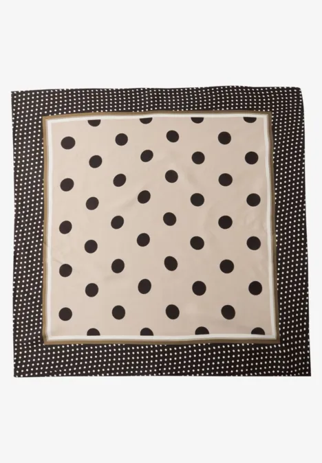 Nicki sjaal met stippenpatroon espresso brown Nicki sjaal met stippenpatroon espresso brown