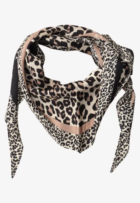Nicki Tuch mit Leo-Muster Black