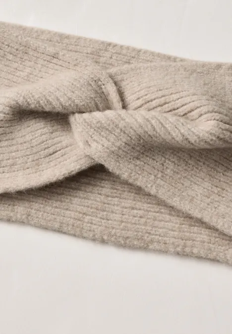Feinstrick Stirnband in Unifarbe Soft Sand Mel.