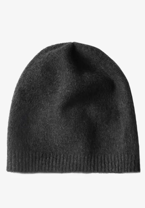 Feinstrick Beanie in Unifarbe anthracite melange Feinstrick Beanie in Unifarbe anthracite melange