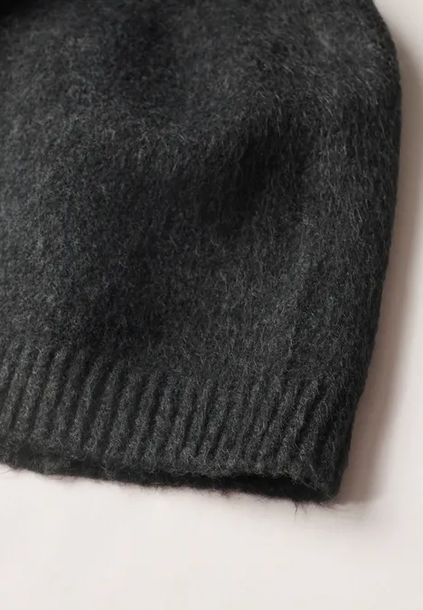 Feinstrick Beanie in Unifarbe anthracite melange Feinstrick Beanie in Unifarbe anthracite melange