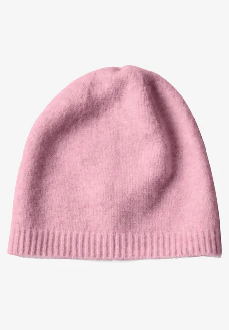 Feinstrick Beanie in Unifarbe vintage blush mel.