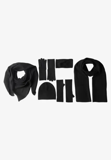 Feinstrick Dreieckstuch in Unifarbe Black Feinstrick Dreieckstuch in Unifarbe Black