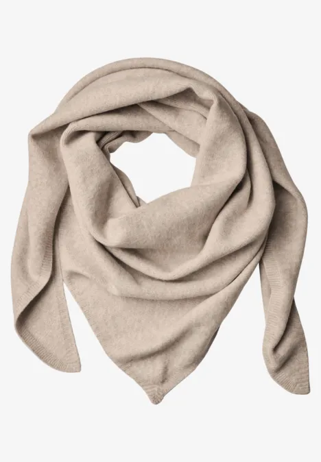 Feinstrick Dreieckstuch in Unifarbe Soft Sand Mel. Feinstrick Dreieckstuch in Unifarbe Soft Sand Mel.