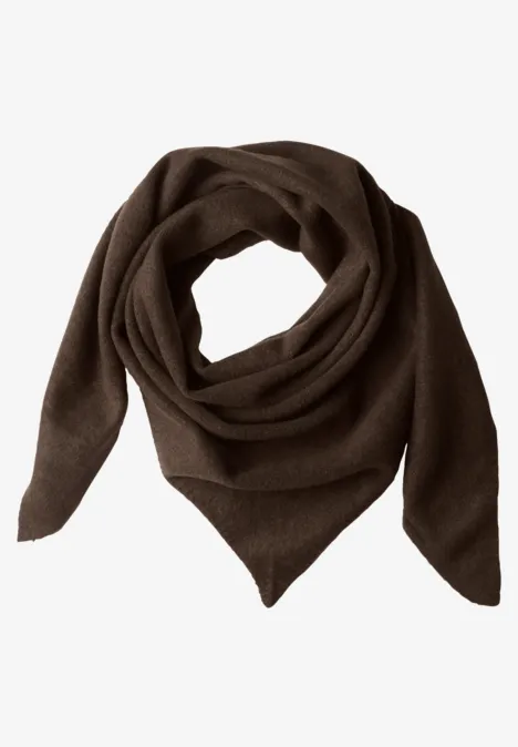 Feinstrick Dreieckstuch in Unifarbe auburn brown mel. Feinstrick Dreieckstuch in Unifarbe auburn brown mel.