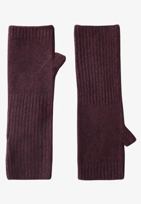 Fijn gebreide armwarmers in effen kleur rustic rouge mel. Fijn gebreide armwarmers in effen kleur rustic rouge mel.
