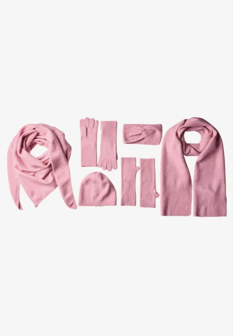 Fijngebreide armwarmers in effen kleur vintage blush mel. Fijngebreide armwarmers in effen kleur vintage blush mel.