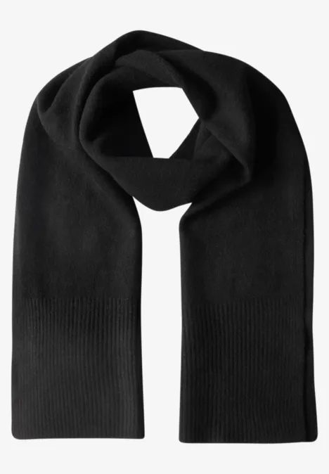 Lange, fijngebreide sjaal in effen kleur Black Lange, fijngebreide sjaal in effen kleur Black