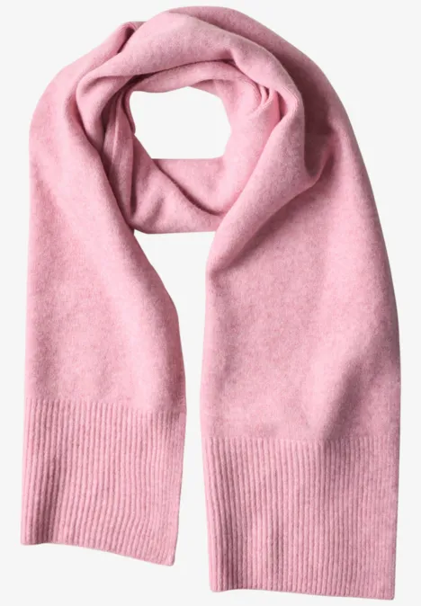 Langer Feinstrickschal in Unifarbe vintage blush mel.