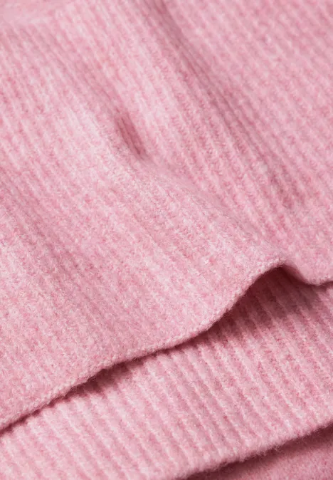 Langer Feinstrickschal in Unifarbe vintage blush mel.
