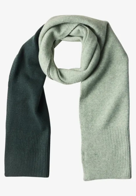 Feinstrick Schal im Colorblock-Look mossbound green