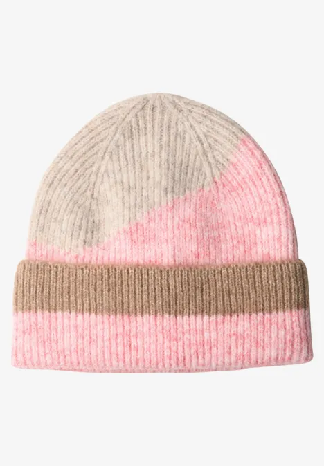 Bonnet avec motif color block warm blush mel.