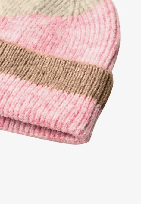 Bonnet avec motif color block warm blush mel.