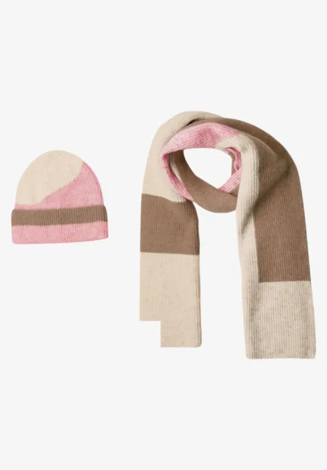 Schal mit Colorblock-Muster warm blush mel. Schal mit Colorblock-Muster warm blush mel.