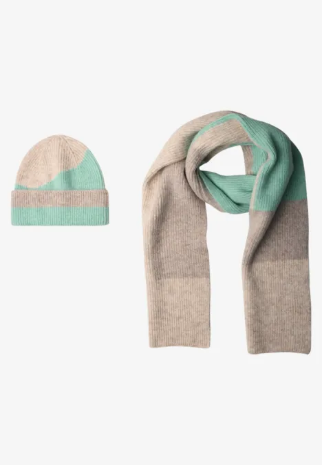 Écharpe à motifs color block fresh sage mel.