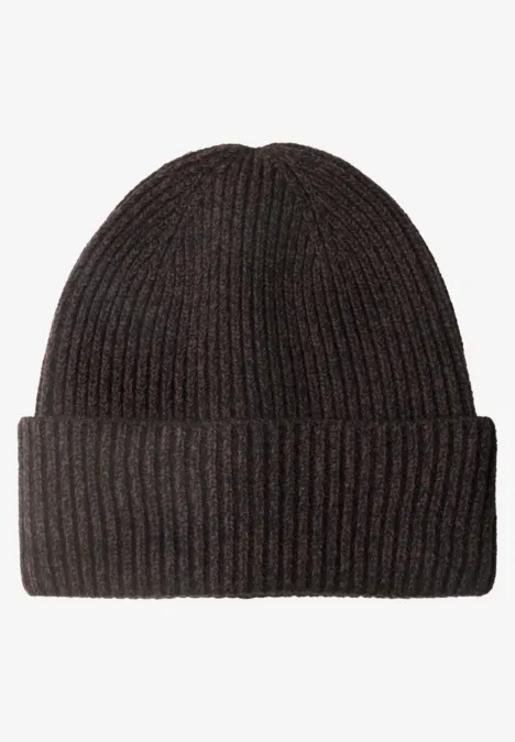 Beanie in Melange-Optik Black