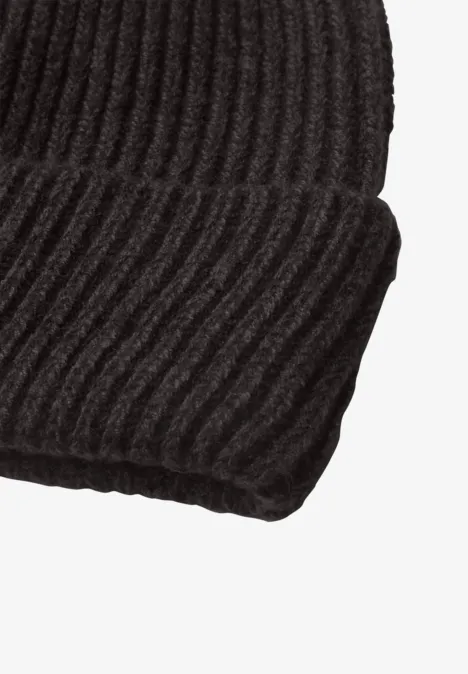Beanie in Melange-Optik Black
