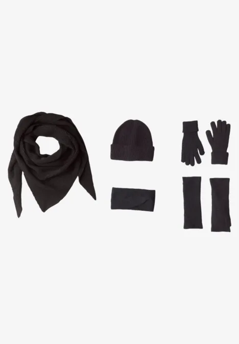 Beanie in Melange-Optik Black