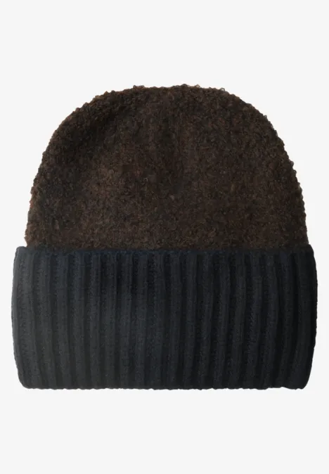 Czapka z mieszanki Bouclé Black