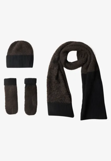 Czapka z mieszanki Bouclé Black