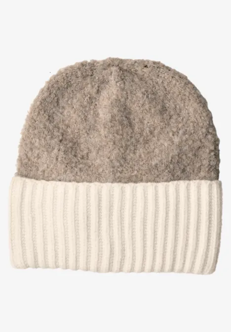 Czapka z mieszanki Bouclé Muddy Mocha