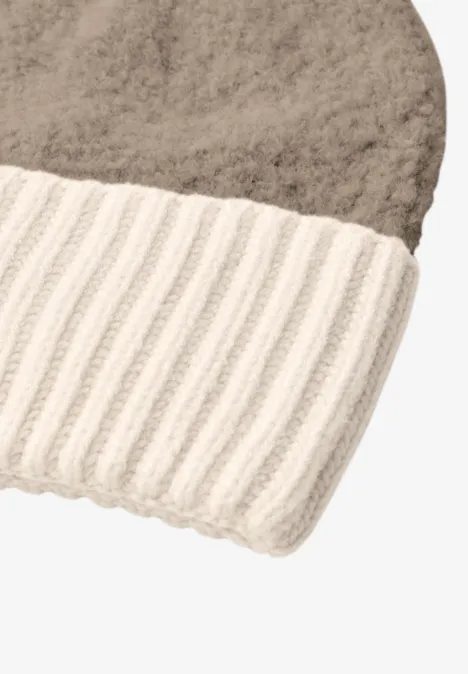 Czapka z mieszanki Bouclé Muddy Mocha