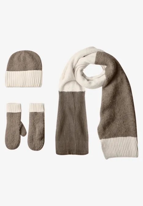 Czapka z mieszanki Bouclé Muddy Mocha