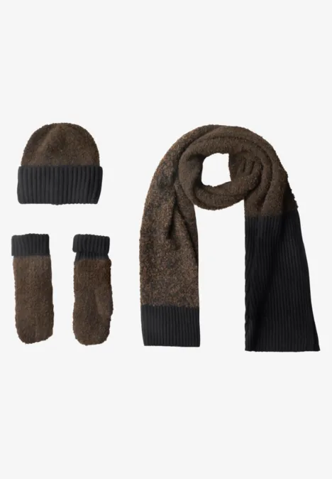 Szalik z mieszanki Bouclé Black