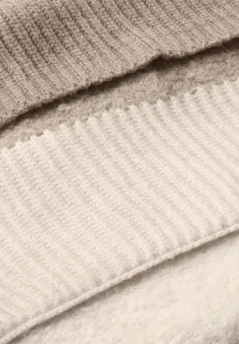 Écharpe en mélange bouclé Muddy Mocha