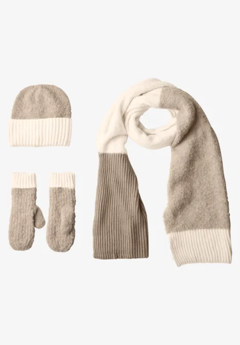 Écharpe en mélange bouclé Muddy Mocha