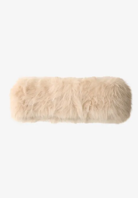 Bandeau en fausse fourrure smooth stone sand