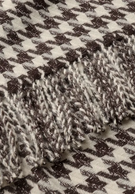 Écharpe à motif pied-de-poule et paillettes auburn brown Écharpe à motif pied-de-poule et paillettes auburn brown