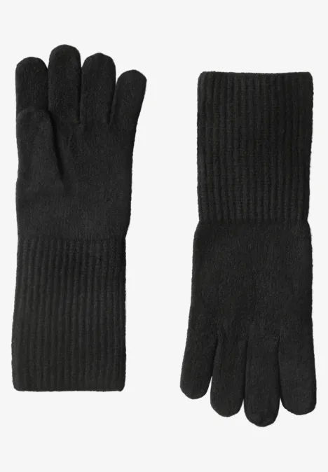 Feinstrick Handschuhe in Unifarbe Black Feinstrick Handschuhe in Unifarbe Black